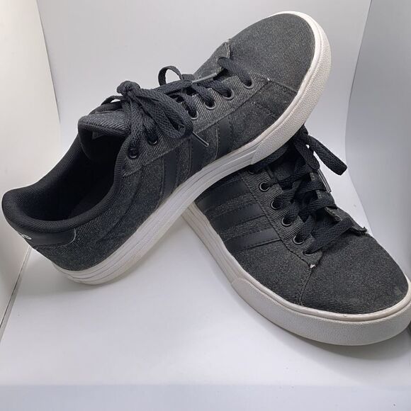 Adidas 2.0 Denim Black on Black Sneakers w/White Soles (Size: 7.5) - Picture 7 of 16